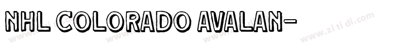 NHL Colorado Avalan字体转换